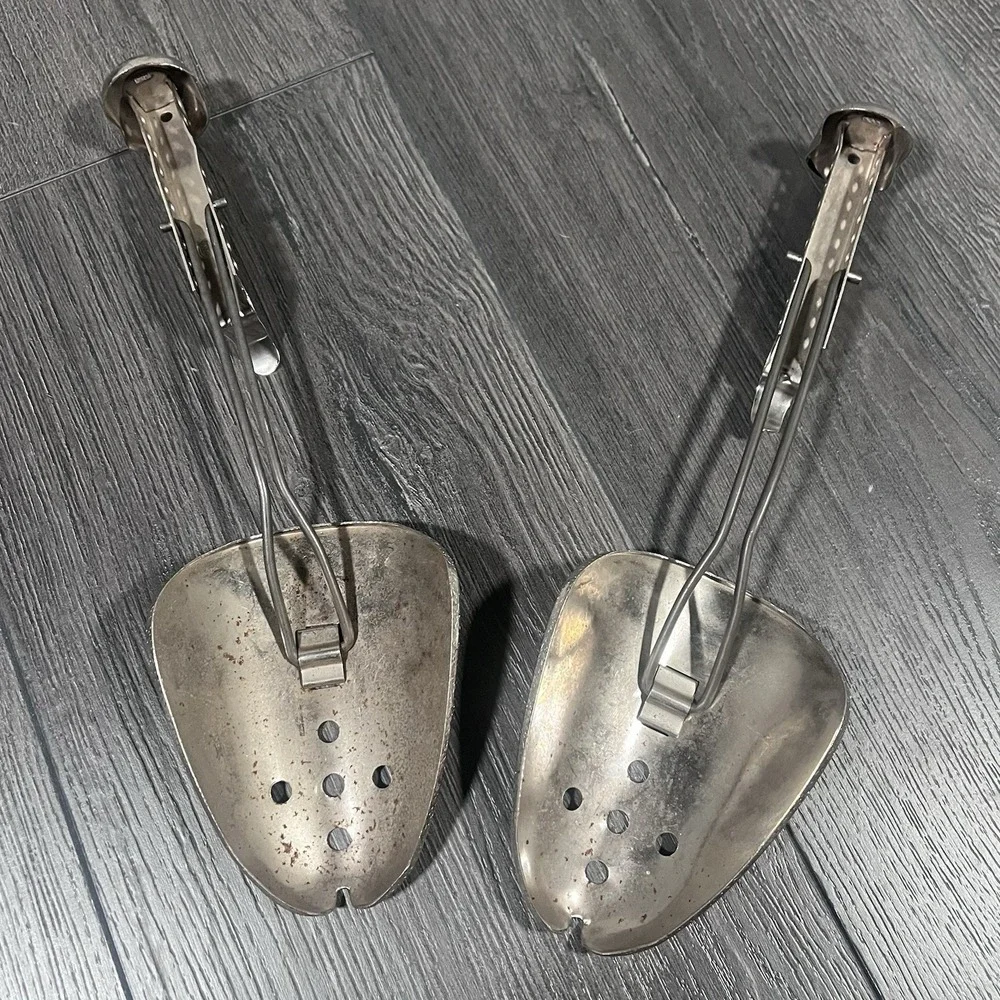 Vintage EKCO Made‎ In USA Pair of Hammered Metal Adjustable Shoe Tree Shaper
